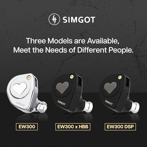 Image of Linsoul SIMGOT EW300 1DD+1Planar+1PZT Hybrid Driver in Ear Monitor, Wired Earbuds IEM, Gaming Earbuds with Detachable Nozzles, Silver-Plated OFC IEM Cable for Audiophile Musician (EW300 DSP)