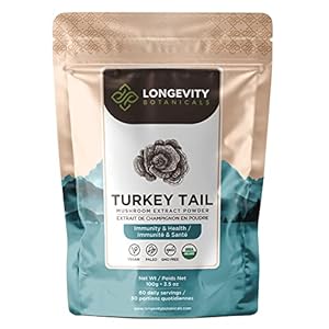Longevity Botanicals Organic Turkey Tail Mushroom ...