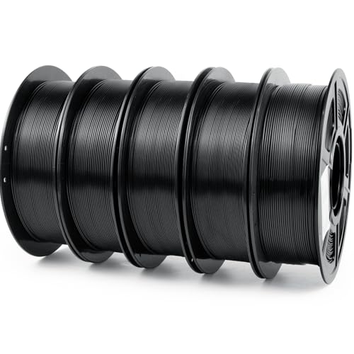 IEMAI PETG Filament 1.75mm 5KG, Black PETG 3D Printer Filament, Compatible with Bambu Lab FDM 3D Printer, Dimensional Ac