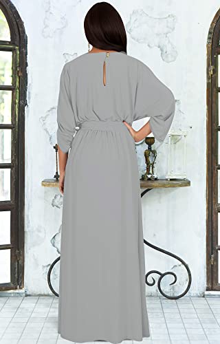 Image of KOH KOH Womens 2026 Flowy Formal Batwing Sleeve Evening Casual Gown