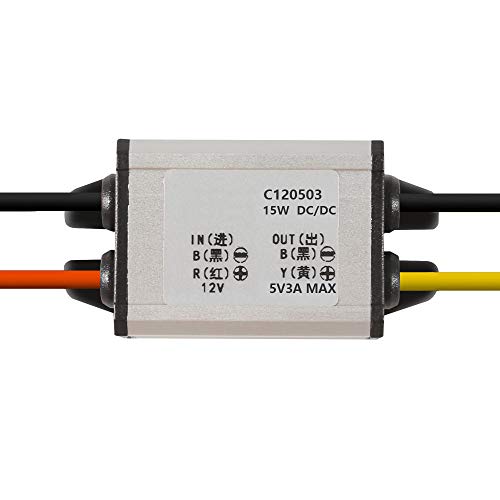 Image of 10Pcs 12V to 5V DC Converter Car Power Voltage, Waterproof DC 6.3-22V 12V Step Down to 5V 3A 15W Voltage Regulator Buck Converter Power Supply Step-Down Module Compatible with Vehicle Car Truck Volt