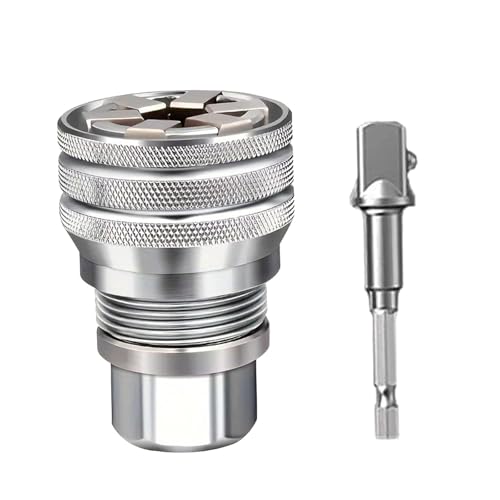 MERIGLARE 【万能ソケットレンチセット】ユニバーサルソケットレンチツール 自動サイズ調整 10-19mm 調整可能 滑り止め 3/8インチドライブコンバーター 自動車修理 プロジェクト用 DIY 工事 バイク修理アクセサリー 多機能 六角ボルトとネジの取り外し (Style D)
