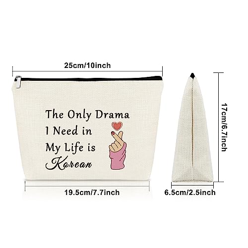 Sazuwu Korean Drama Gifts Makeup Bag for K-Drama Fans Funny K-Pop Gift Ideas for Best Friend Cosmetic Bag Christmas Birthday Present for Sister Bestie2