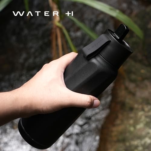 WATERH Vita Smarte Wasserflasche mit Erinnerung an Wasser zu trinken, BPA-freie, vakuumisolierte Wasserflaschen mit Filter und Strohhalm, Bluetooth-Ansaug-Wasser-Tracking-Flasche, ideal als Geschenk