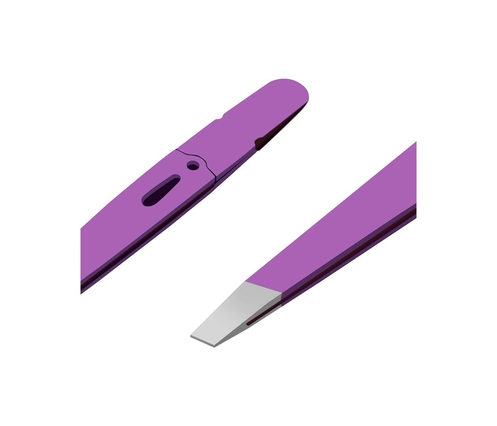 Stainless Steel Slanted Eyebrow Tweezers