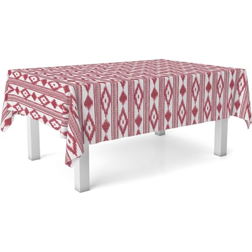 Nappe ronde en toile cirée 140 cm imperméable Majorque Rouge