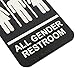 Kraken Bath Co. - ADA All Gender Restroom Sign with Braille and Adhesive - 9