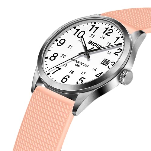 Image of LN LENQIN Mens Watches Analog Quartz Sports Unisex 30M Waterproof Nurse Watch for Men Women Medical Professionals Military Time with Second Hand Glowing Easy to Read Dial