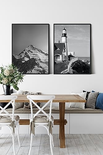 Picrit 12x18 Picture Frame, Black Poster Frame, Display Poster 11 x 17 with Mat or 12 x 18 without Mat for Horizontal or Vertical Wall Mounting, 3 Pack