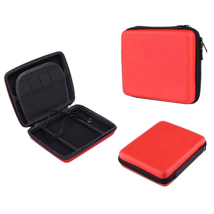 FUNDA COMPATIBLE PARA NINTENDO 2DS CONSOLA CARCASA BOLSA TRANSPORTE ROJO