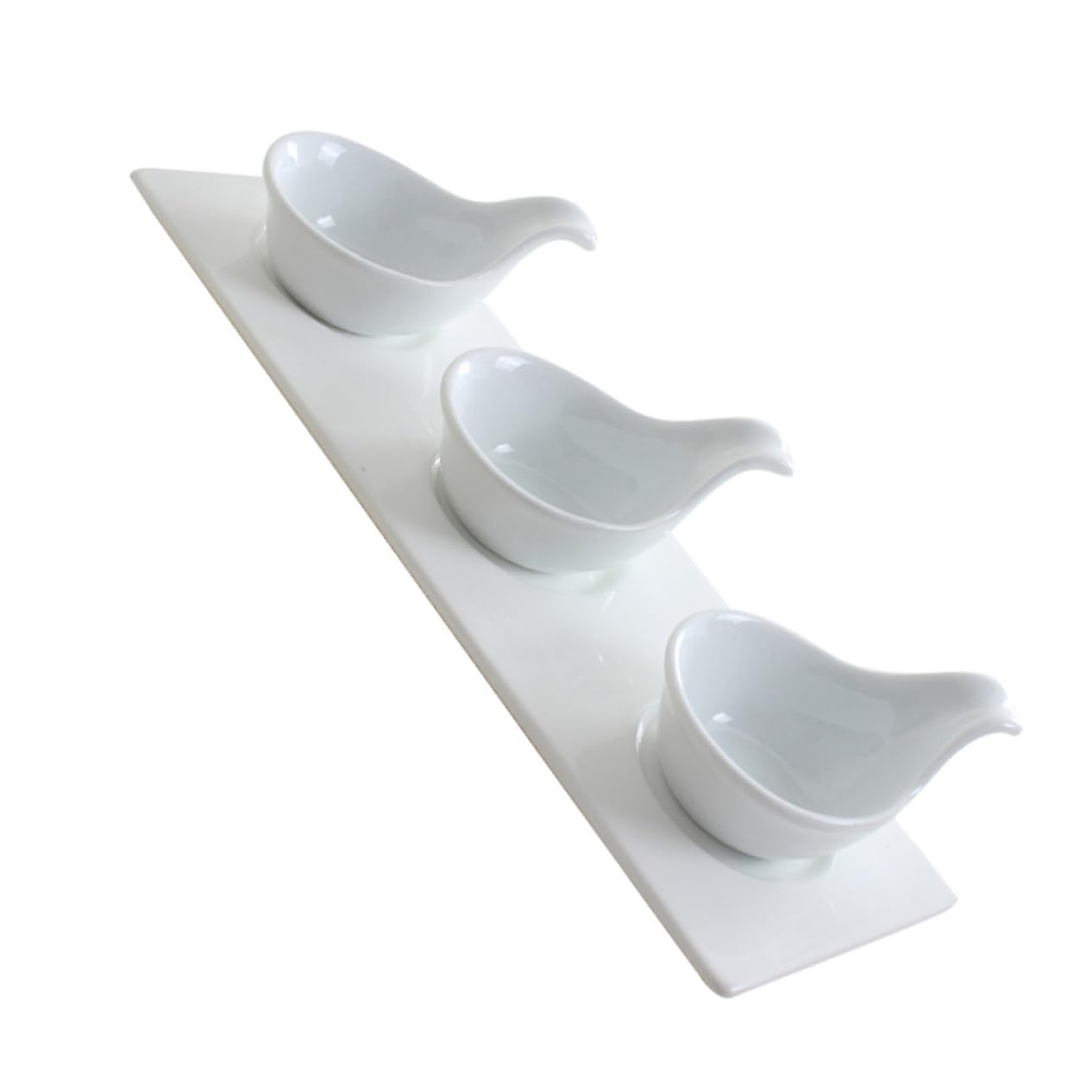 Alipis Set of 4 Sauce Bowls Caviar Spoons Dishwasher Friendly Elegant Serving Dishes