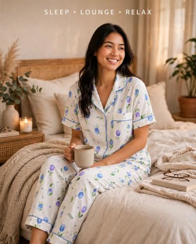 Image of MAU ANUBE Women's Cotton Korean 2pc Night Suit Set