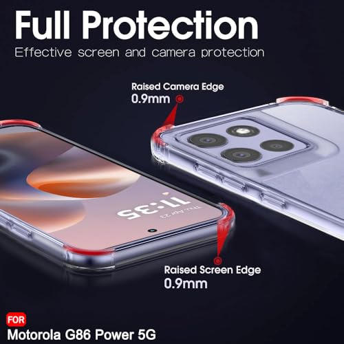 Image of TheGiftKart Crystal Clear Back Cover Case for Motorola Moto G86 Power 5G | Shock Proof 360 Protection | Hard Clear Back Cover Case for Motorola Moto G86 Power 5G (PC & TPU, Transparent Bumper)