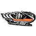LSAILON LED DRL Headlight Assembly Fit For Ford For Mustang 2018-2023 Black Housing Clear Lens Amber Reflector Driver and Passenger Side FO2502369 JR3Z13008B