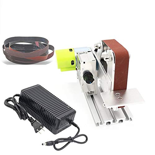 LeTkingok DIY Micro Belt Machine Electric Mini Polishing Sanding Machine Bench Sander