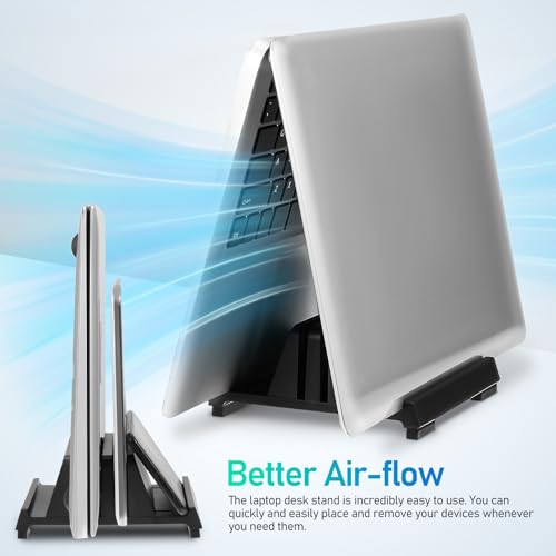 Soporte vertical para laptop Baluue negro miniatura 7