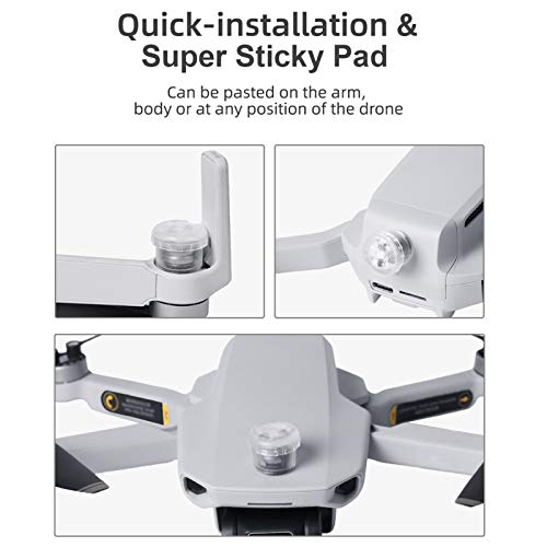 Laurio 4 PCS LED Flash Signal Light Flight Light Safety Strobe Lamp Night Navigation Recognition par