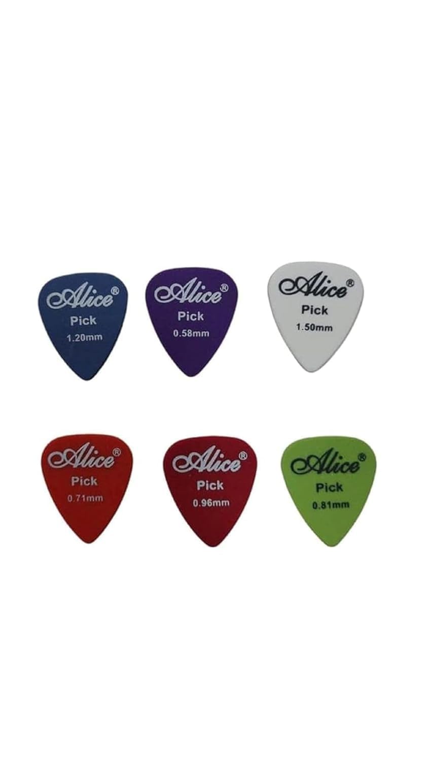 Alice 6 pcs Guitar Plectrums/Pick of Various Thickness. (Random Colors)-image-24