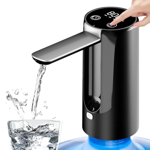 La Mejor Lista de Dispensador de Agua Recargable del mes. 46 Dispensador de Agua Garrafón con Pantalla Táctil, Plegable Despachador de Agua Automático Rápida Universal Bomba Eléctrica USB Recargable, Portátil Silenciosa 3 Modos para...