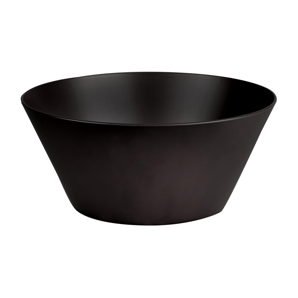 Kesper Fruit and Salad Bowl, Plastic (PET/PP), Diameter 24.8 x Height: 10.9 cm, Dishwasher Safe, Colour: Black, 32821