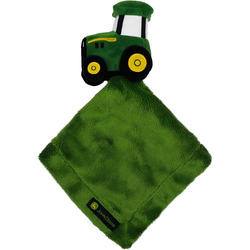 John Deere Baby Cuddle Snuggle Security Blanket Boy Girl Farm Tractor Toy, Green, One Size