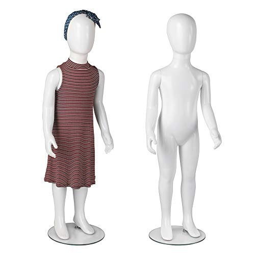Unisex Child Plastic Glossy Mannequin in White 42 H Inches
