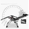 Adjustable Steel Mesh Folding Lawn Lounge Chairs, Zero Gravity Recliner Deck Chair