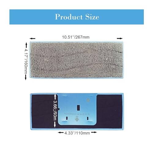 Washable Mopping Pads, Reusable Wet and Dry Mop Pads Replacement .Compatible for Roomba. Jet M6 Vacuum Cleaner (Color : 1pcs)