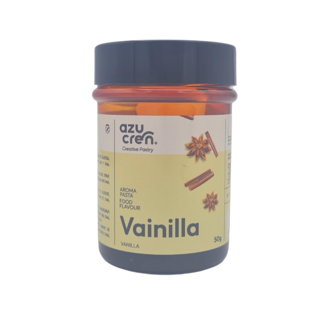 Azucren, Aroma en Pasta de Vainilla con Semillas, Extracto Ideal para Potenciar el Sabor de tus Tartas, Bizcochos, Cupcakes y Todo Tipo de Masas, 50 Gr