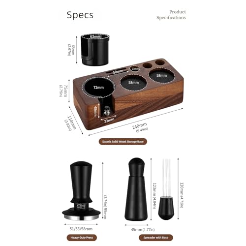 Compactadores de posos de café de 58 mm equipo de café manual para cafetera espresso 6
