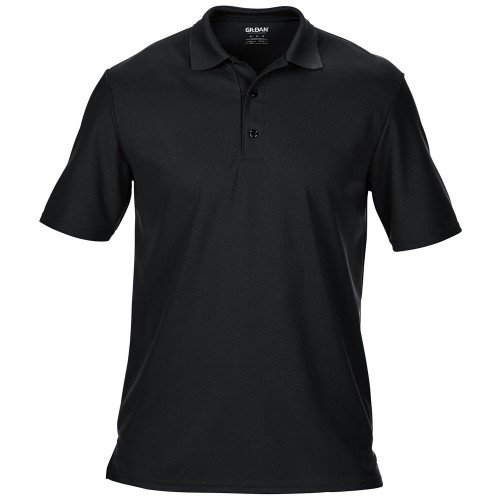 Gildan Polo Deportivo para Hombre Manga Corta Double Pique (S) (Negro) miniatura 2