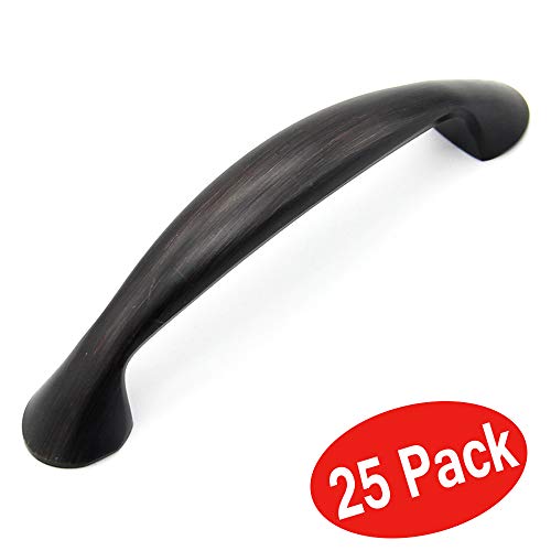 VESLA HOME Oil Rubbed Bronze Cabinet Hardware Drawer Handle Pull - 3" Inch (76mm) Hole Centers - 25 Pack