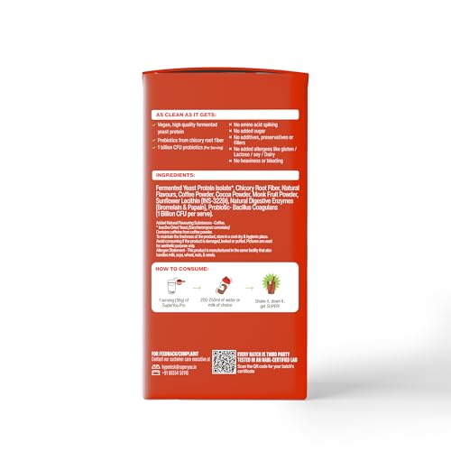Image of Superyou Pro Fermented Yeast Protein Isolate Cold Coffee (Pack of 5) | 24g Protein | Higher Absorption than Plant Protein | Superior Muscle Recovery | Gut Friendly | Vegan Protein | PDCAAS of 1-180g