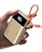 INIU 45W Power Bank für iPhone, Ultra Klein 20000mAh Powerbank mit Integriertem USB-C Kabel, Schnellladen Externe Handyakkus, Flugtauglich, Reise-Essential, für iPhone 17 16 Pro, Samsung S22, Beige.