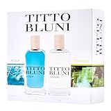 TITTO BLUNI - Acqua y Cologne Uomo 75 ml, Estuche de Regalo Hombre, Perfume Formato Spray, Eau de Toilette Masculina, Aroma Especiado e Intenso, Fragancia Atractiva y Duradera