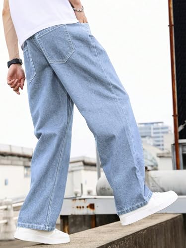 Image of KOTTY Men's Straight Fit Denim Jeans - Modern Regular Cut with Soft Fabric for Effortless Casual and Smart Look