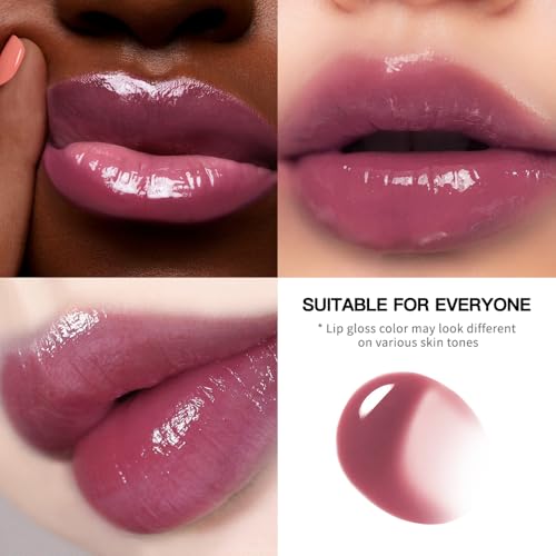 Image of BAISEN DIARY 2PCS Midnight Plum Berry Lip Gloss with Brown Lip Liner Lip Combo Set - 2 Step Overline Volume Lip Kit for Fuller Looking Lips, Hydrating High Shine Gloss & Smooth Glide Contour Pencil