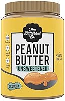 The Butternut Co. Peanut Butter Unsweetened, Crunchy 1KG (No Added Sugar, Vegan, High Protein, Keto)
