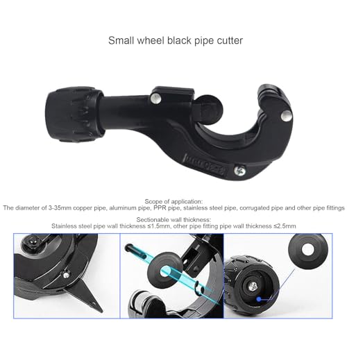 BOLOUY 3-70mm Bearing Pipe Cutter Tube Shear Cutter with Hobbing Circular for Aluminum Stainless Steel Hand Tools