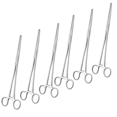 OdontoMed201 Set of 6 Hemostat Locking Forceps 12 Inches, Straight Stainless Steel - Multipurpose Ideal Hemostats for Nurses, Fishing Forceps, Crafts and Hobby image 3