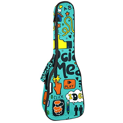Housse ukulélé ténor rembourrée étanche sac à dos musique de transport concert