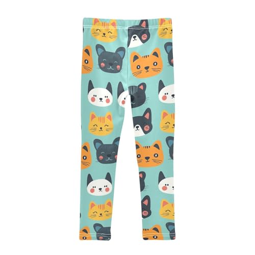Cat and Dog Girls Leggings,Workout Leggings for Girls Toddler Athletic Legging Size for 3-10T2