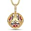 0869 Gold dice pendant with cuban chain