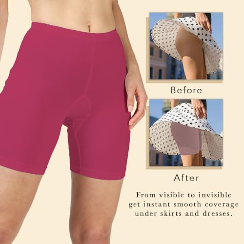 Image of Lavos Women Under Dress Sports Cycling Shorts, Bamboo Cotton Activewear Yoga Gym Workout Anti-Bacterial Uniform, Elastic Mid Waist Shorties Tights for Womens and Young Ladies