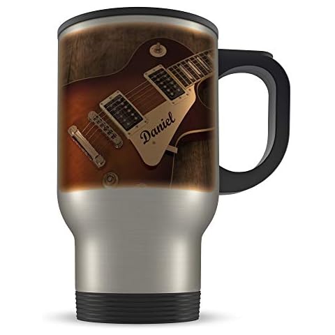 Personalised Guitar Music Travel Mug Cover
