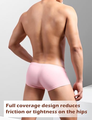 Panegy Men's Shiny Boxer Briefs Solid Comfort Stretch Underpants Low Waist Night Club Underwear2