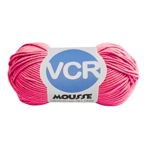Image of VCR 4ply Flamingo Pink Yarn, 100 Grams Hank, 190 Meters Length, Acrylic Ball for Crochet and Knitting, Soft Crosia Threads, Pack of 1 Yarn, Suitable for DIY Crafts