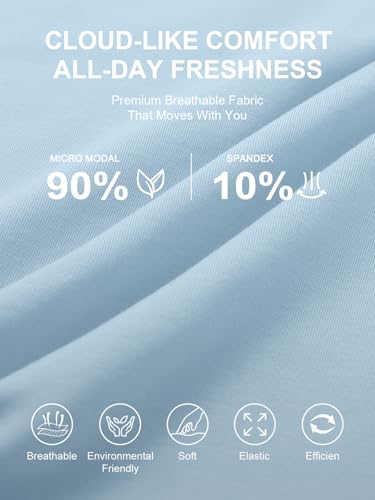 Auxo Mens Underwear Boxer Briefs Modal Mesh Breathable Trunks No Riding Up Moisture Wicking Underwear with Pouch 4 Pack3