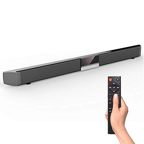 Sound Bar, 2.0 Channel Wired&Wireless Bluetooth Stereo Soundbar, Three Equalizer Mode Audio Speaker
