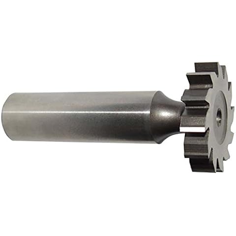 KEO 68080 High-Speed Steel Woodruff Keyseat Cutter, Uncoated (Bright) Finish, Round Shank, 1/2" Shank Diameter, 1" Cutter Diameter, 12 Straight Teeth, 1/4" Face Width Cover